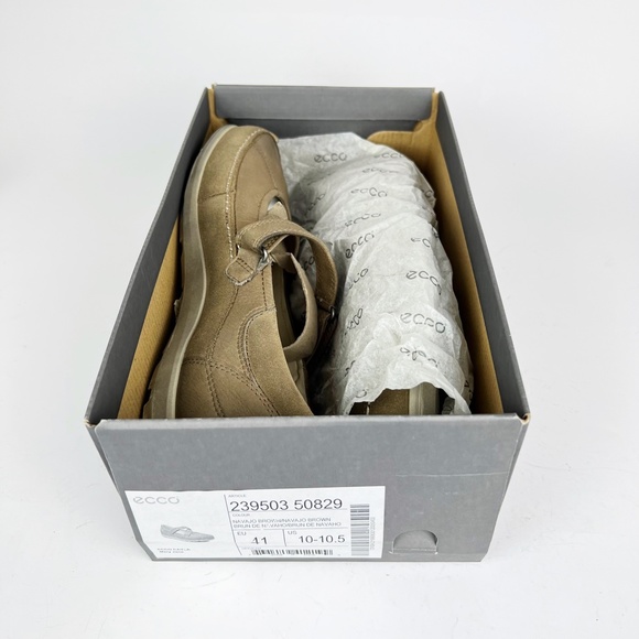 Ecco Cayla Womens Mary Jane Comfort Shoes Crisscross Navajo Brown Leather 41 - Picture 10 of 12